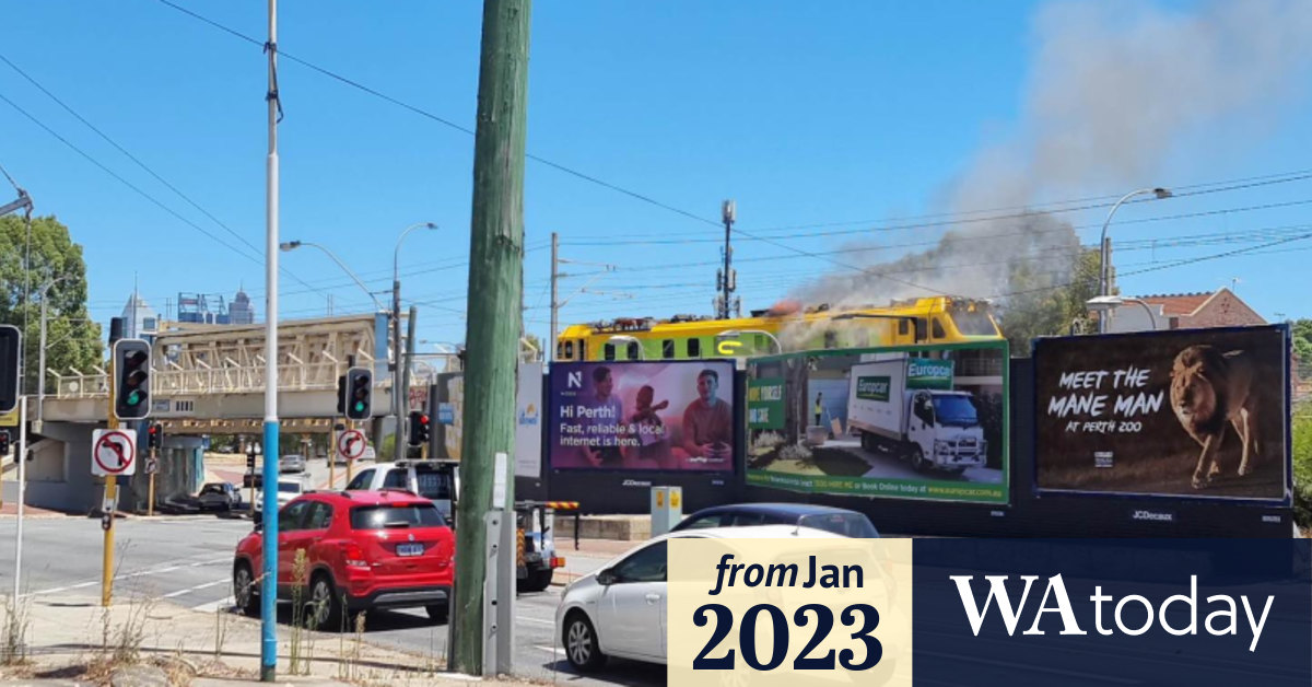 Midland line closed after train fire